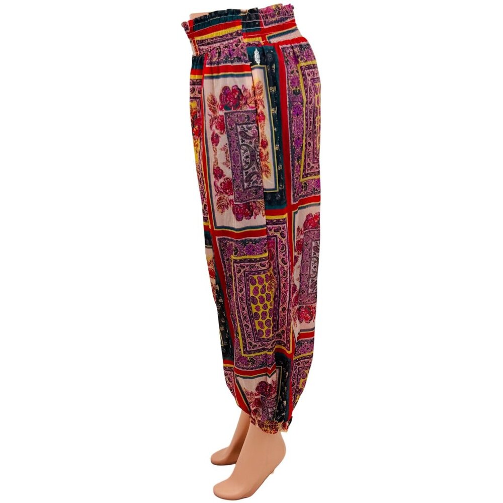 NWT Free People Movement Slouchy Multicolored Tapestry Printed Pants - Picture 14 of 16